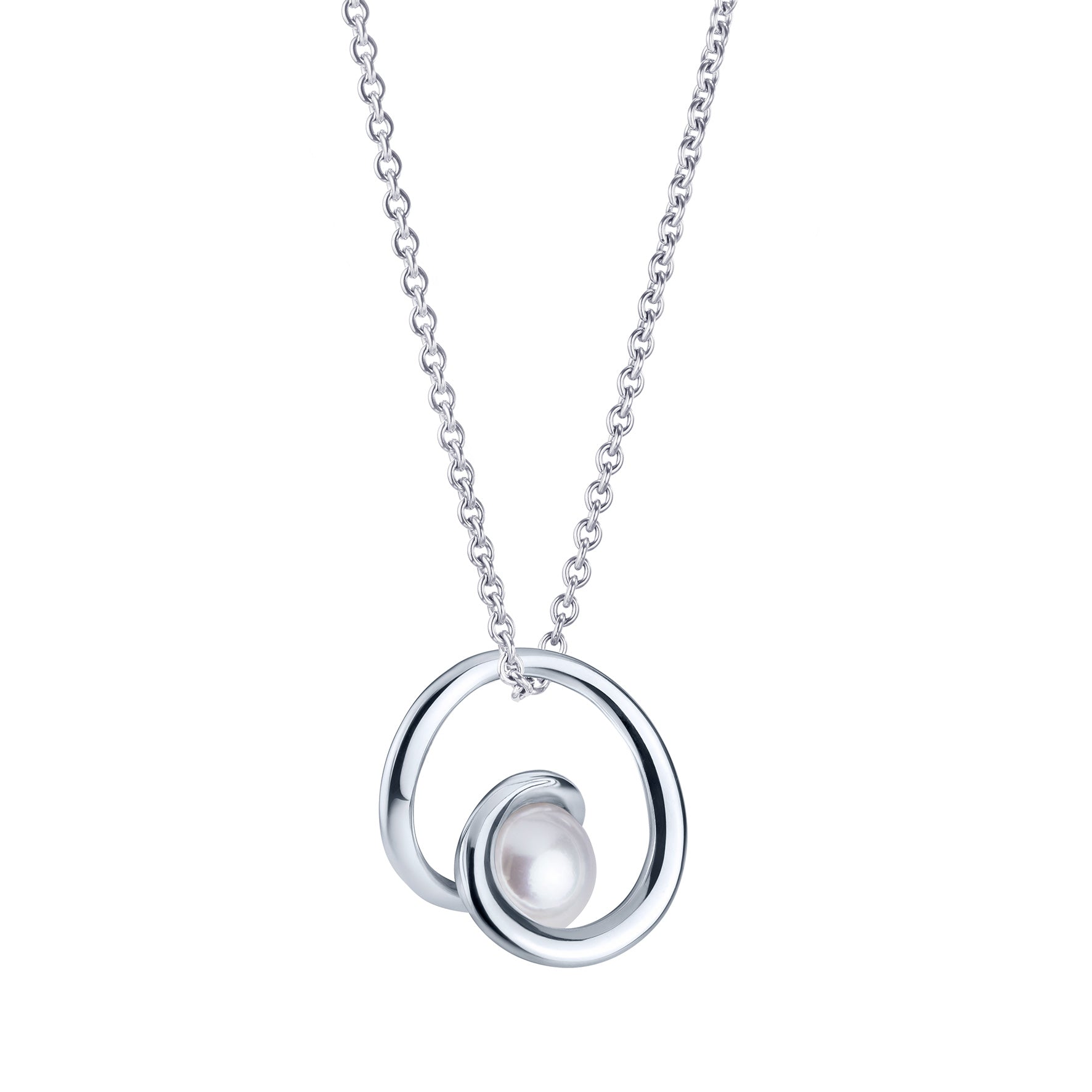 Aquarius Pendant with Akoya Pearl White Gold