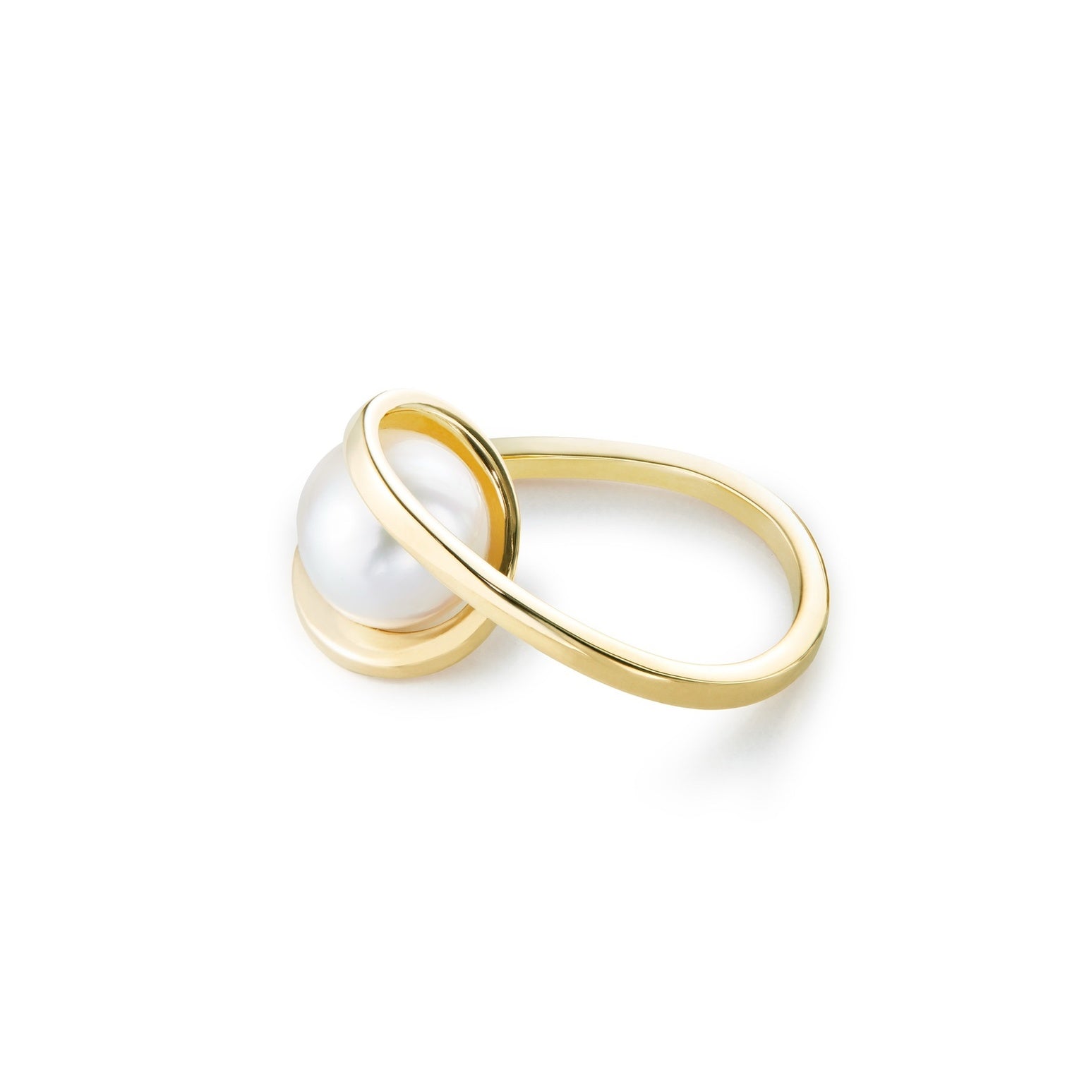 Aquarius Ring/ Pendant with Akoya Pearl Yellow Gold