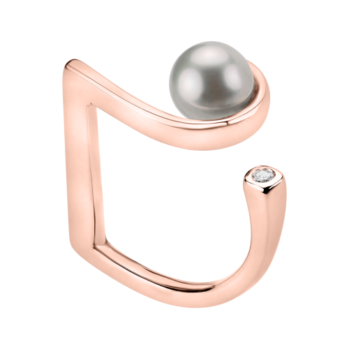 Corona Australis Ring with Tahiti Pearl Rose Gold