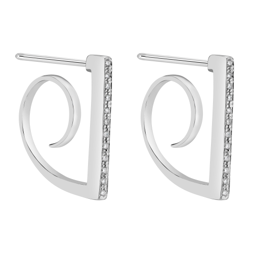 Corona Borealis Earrings White Gold