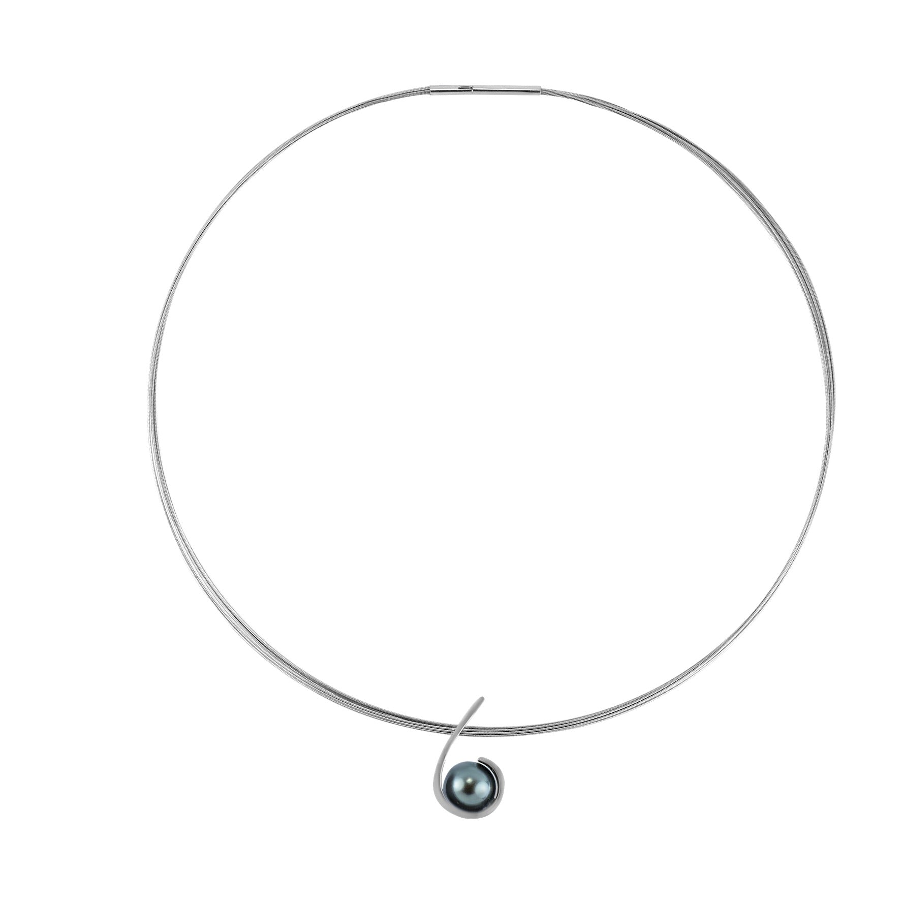 Mensa Pendant with Tahiti Pearl White Gold