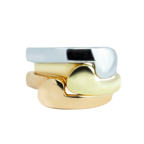 Pisces Alpha Rings Yellow White & Rose Gold