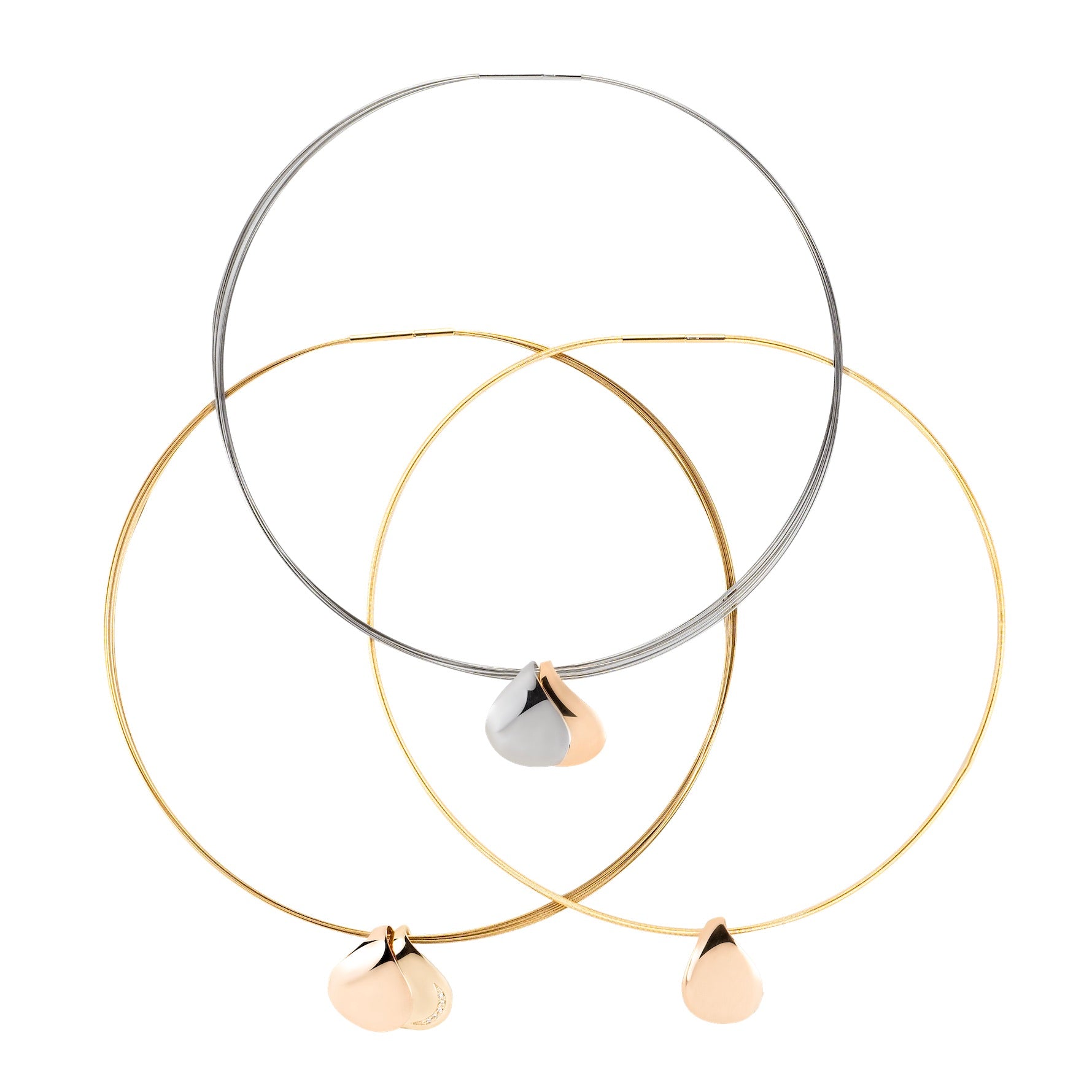 Pisces alpha Pendants Yellow & White & Rose Gold