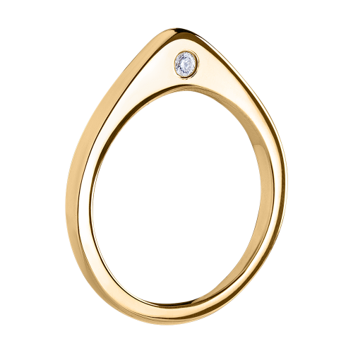 Triangulum Ring with Brilliant Yellow Gold