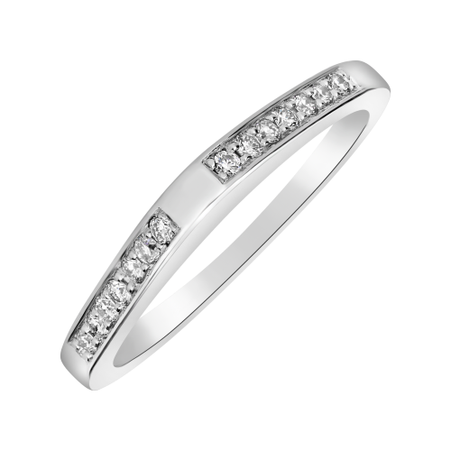 Triangulum with Brilliants White Gold